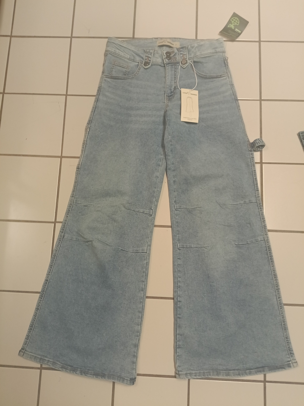 High-Rise Light Blue Wide-Leg Jeans for Women
